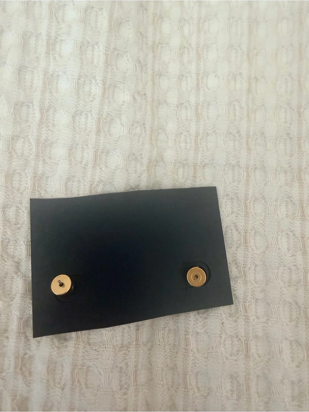 COACH Gold-Tone Crystal Stud Earrings - Picture 2 of 2